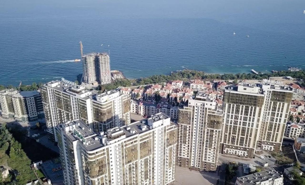 Аркадия Студия С Балконом Частичный Вид Моря Первая Линия От Моря Odesa Exterior foto